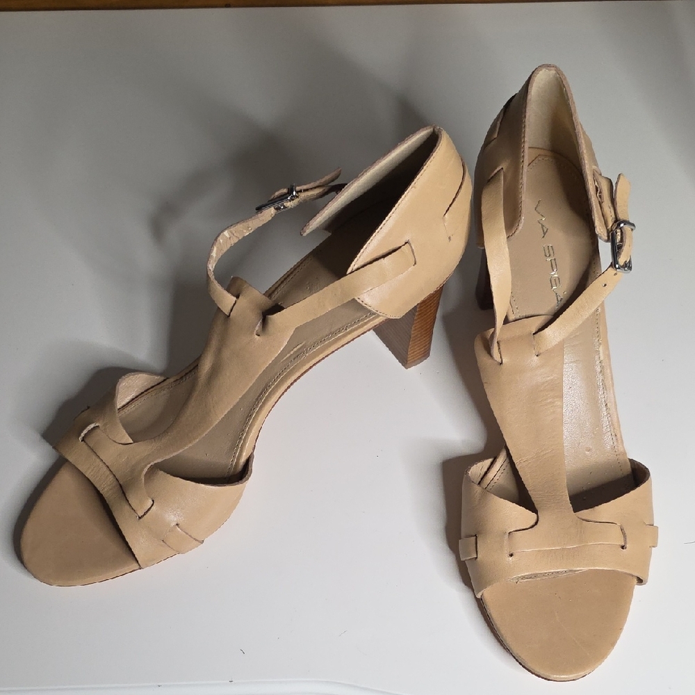 AS IS Via Spiga Tan Heeled Sandals